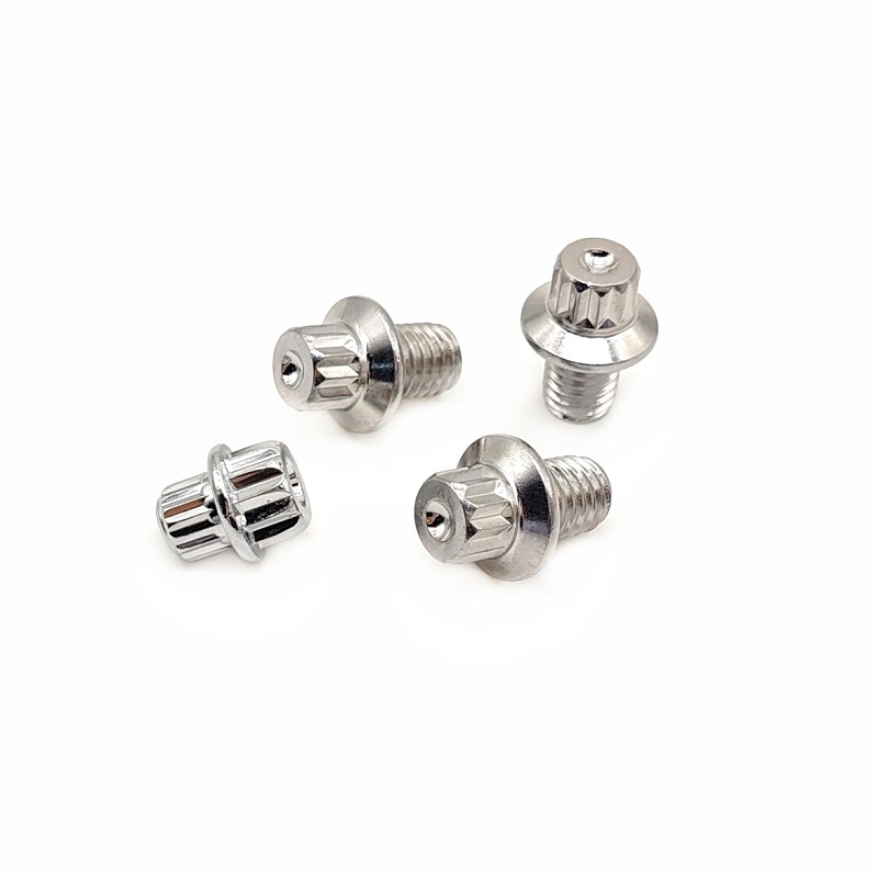 Chrome Plated Decorative Stainless Steel Security Screws Aluminum Alloy Pedal Nail