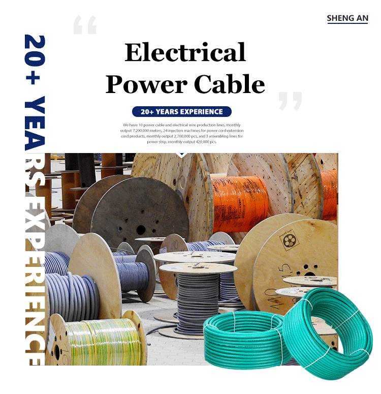 Industrial H05vv f 3g1h05vv f 3x2 5 Electrical Copper Cables for House Wiring 1.5mm 2.5mm2 PVC Jacket
