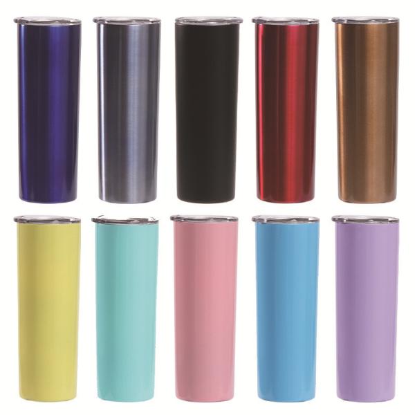 20 Oz Skinny Sublimation Blanks Stainless Steel Skinny Tumbler With Lid And