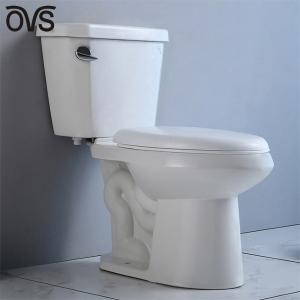 Quality S-trap 300mm elongated two piece toilet syphon flush Ceramic Smooth Sided wholesale