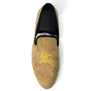Quality Tassel Mens Velvet Loafers Embroidered With Rubber Outsole wholesale