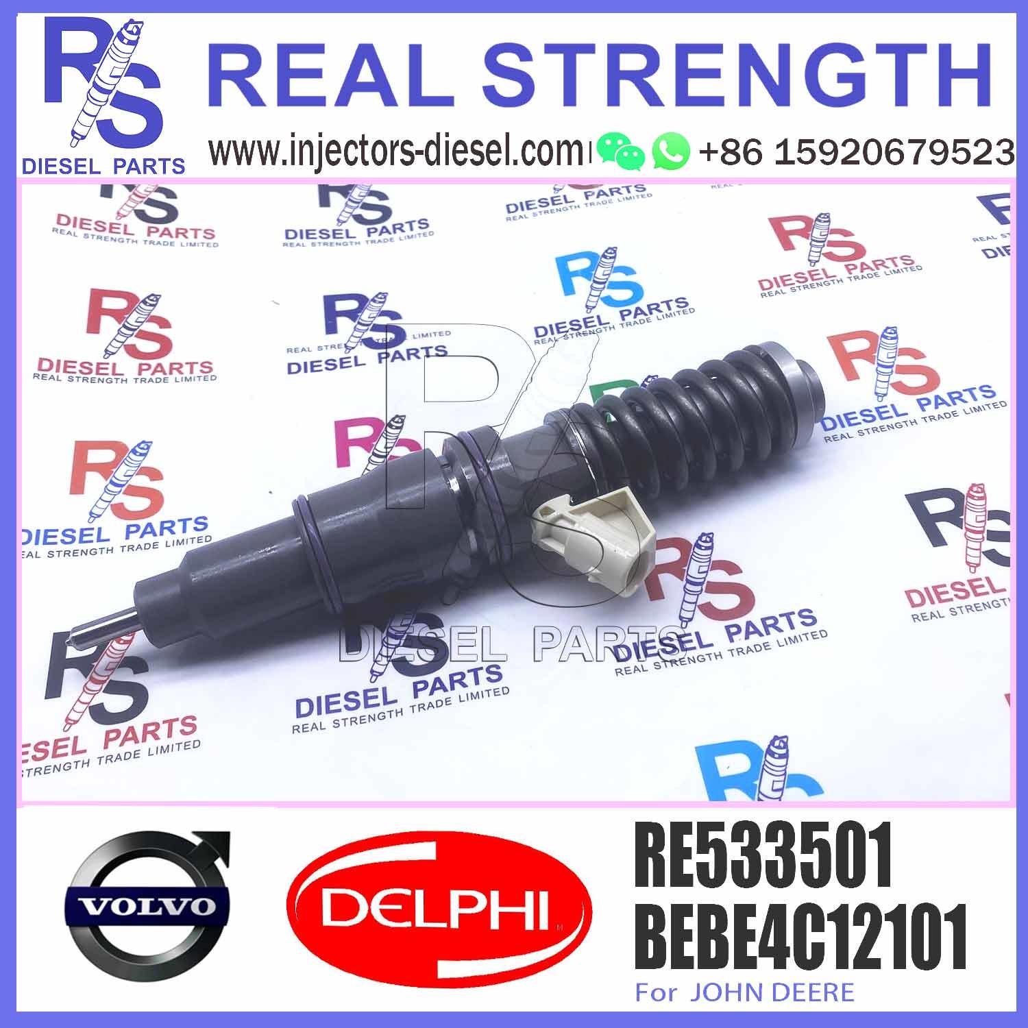Diesel engine common rail fuel injector BEBE4C12001 RE533501 for V-O-L-V engine