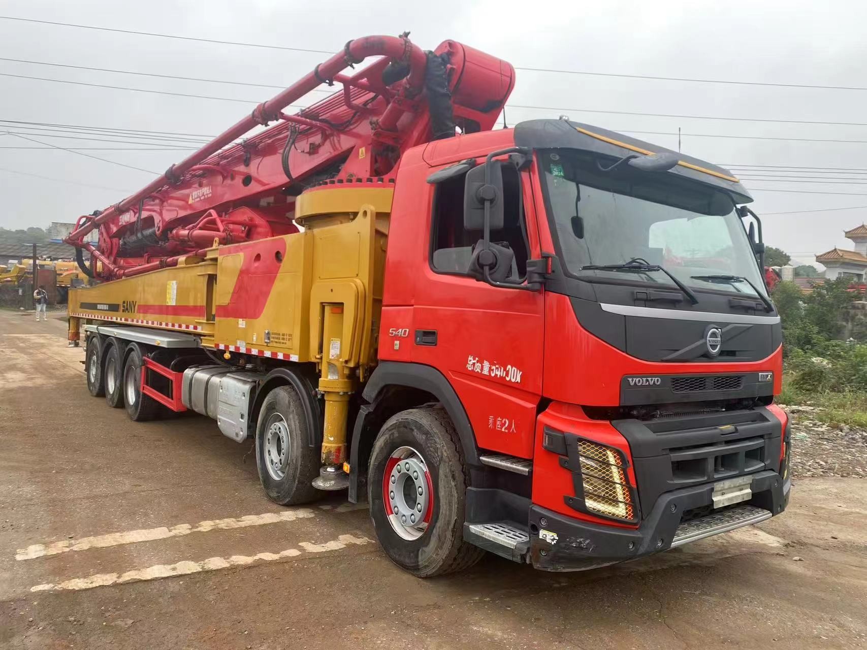 2021 Model Used Concrete Boom Pump 68m VOLVO Chassis Sany 1100 Working Hours