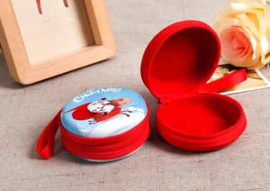 Quality Custom logo branded item 2018 Christmas promotional gifts zipper closure tin wallet small mini metal tinplate coin box wholesale