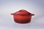 Enamel round cast iron casserole 22cm