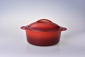 Quality Enamel round cast iron casserole 22cm wholesale