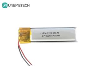 Quality Beauty &amp; Makeup Battery Supplier 600mAh 3.7V Lipo Battery 651558 for Hair Remover wholesale