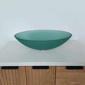 Quality High Durability Glass Top Wash Basin With Center Drain Position wholesale
