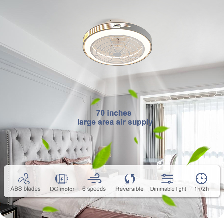 DC Motor Type 1stshine LED Ceiling Fan with Dimmable Light Energy and Contemporary