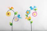 Handcrafted Metal Outdoor Garden Decorations Durable Flower Inserts Customizable