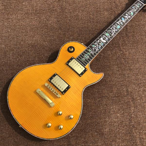 Custom Electric Guitar with Rosewood Fingerboard Colors Binding and Mosaic Gold