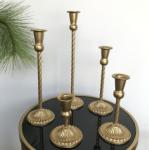 Golden Wear Resistant 0.5KG Nordic Style Candle Holder