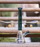 Oem 8" Glass Water Bongs Dark In Smoking With Luminous Bongs 14mm Bowl