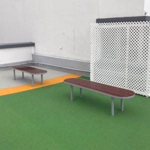 Quality 6 Feet Wooden Backless Garden Bench , Outdoor Furniture Wooden Bench For Tennis Court wholesale