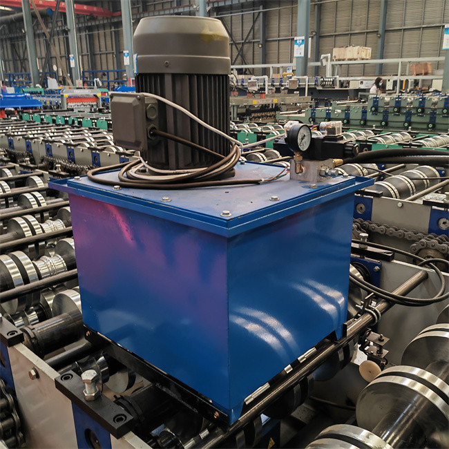 Galvanized Steel Decking Floor Roll Forming Machine PLC System