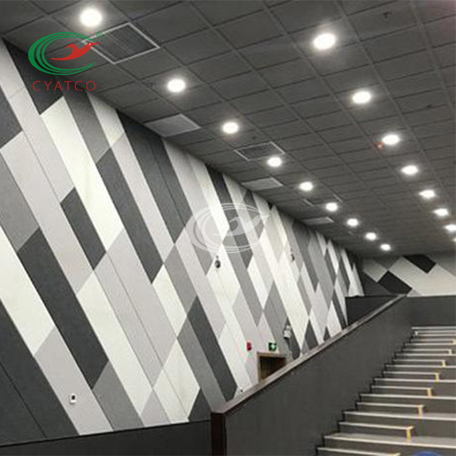 Rectangle Ceiling Noise Reduction Tiles Nontoxic Polyester Fibre