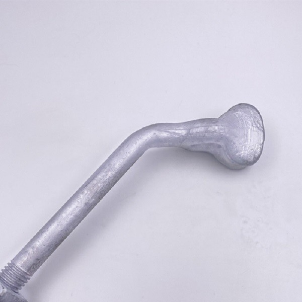 Galvanized Electric Power Fittings HDG Thimble Eye Bolt With Nut