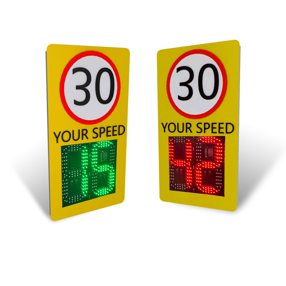 Custom Text LPR Radar Speed System With Iron Material Traffic Speed Sign