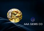 0.25 Carat 4 MM Yellow Moissanite Diamond For Rings , Earrings