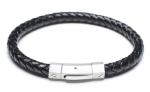 Leather Bracelet, Stainless Steel Clasp, 8 Inches