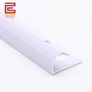Quality White 1 4 Quarter Round Aluminum Tile Trim 12mm Tile Edging wholesale