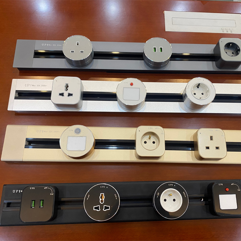 Wireless Cube Furniture Distribution Unit with USB Outlet CCC Certified Office Desktop Power Track System