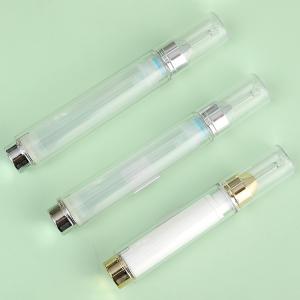 Quality Plastic Syringe Airless Bottle 10ml 15ml Empty Airless Cosmetic Serum Pump Dispenser wholesale