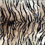 100% Polyester Printed Velboa Tiger Design Nature Print Fabric For Garment