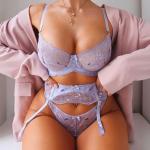 Nighty Lace Mesh Lingerie Hollow Sexy Floral Embroidery Lingerie