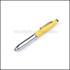 Quality Hot Sale high quanlity Promotional printed logo touch iphone pen with torch gift wholesale