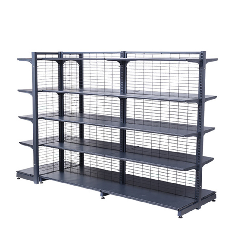 1800mm 900mm Metal Wire Mesh Supermarket Shelf Rack Storage Shelves Gondola 100KG