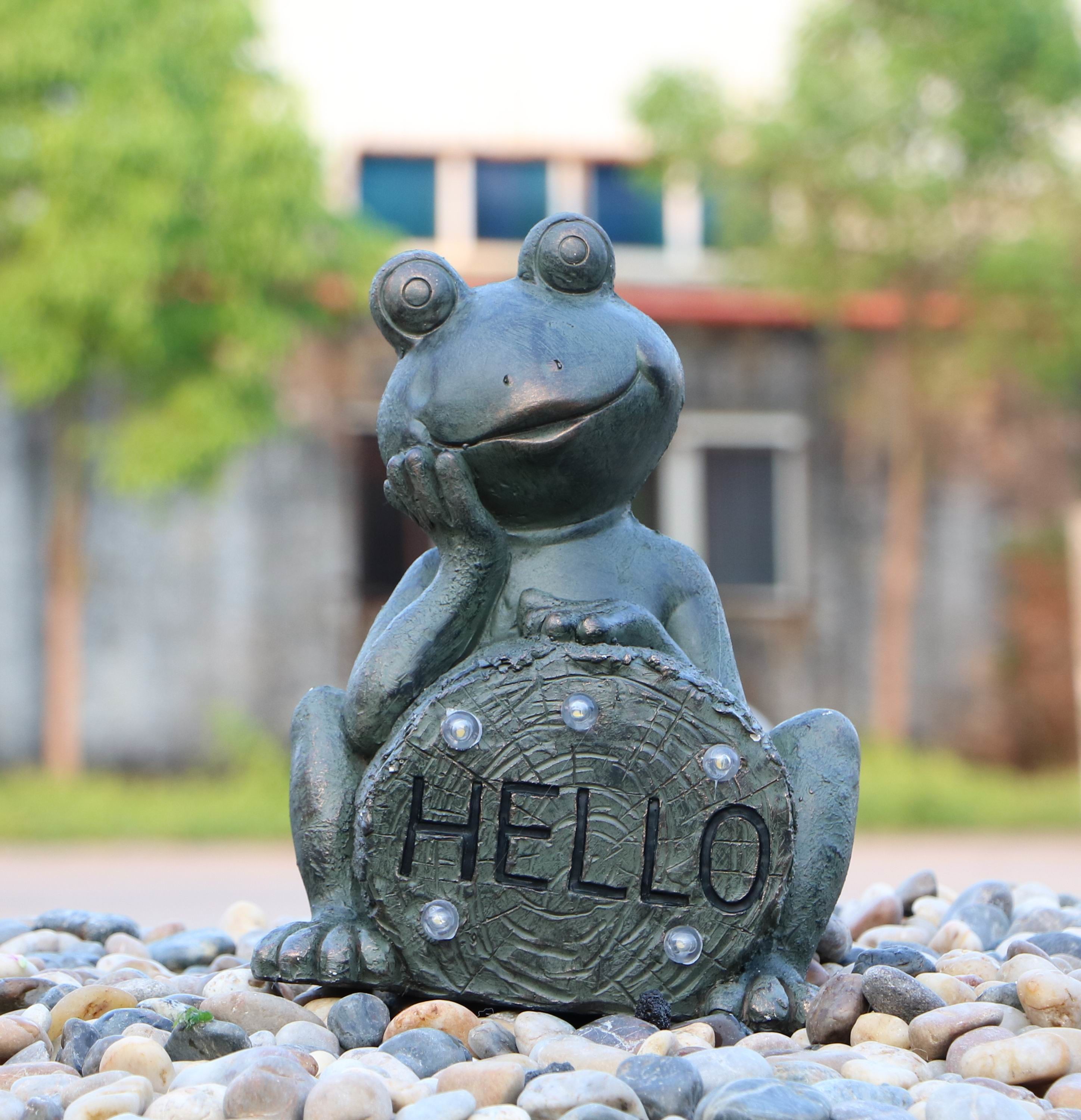 Garden Statue Fountains Vivid Frog Statue Green Frog Magnesia Water right weight Fountain