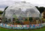 Outdoor Half Sphere Glaming Glass Geodesic Dome Tent With Igloo Frame