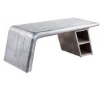 Aluminum Airplane Wing Coffee Table With 2 Drawers