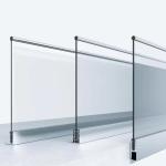 Extruded Aluminium Glass Balustrade Exterior Commercial Fencing