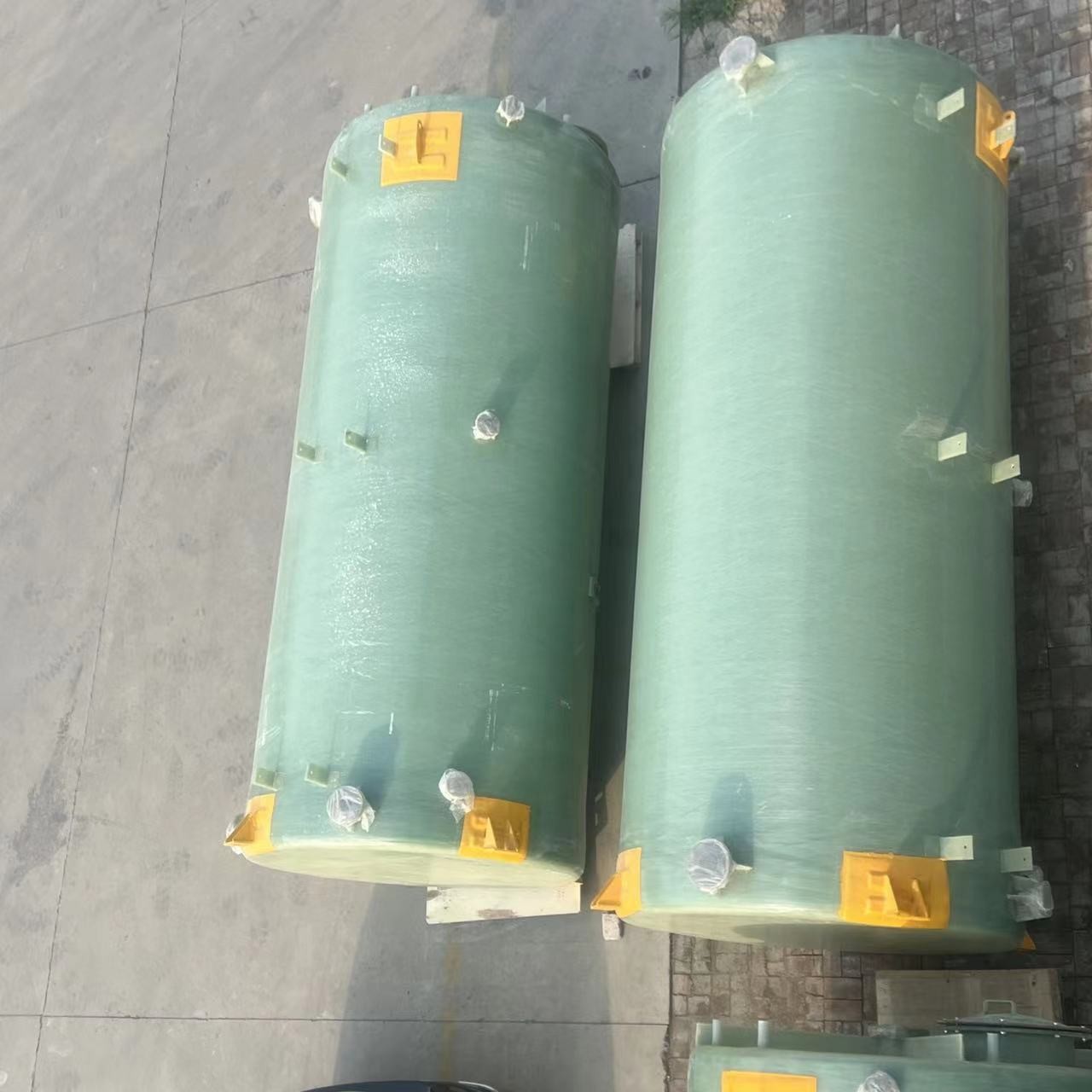 Water Reservoir Frp Plastic Chemical Tanks Cylindrical Vertical 30000 Gallon