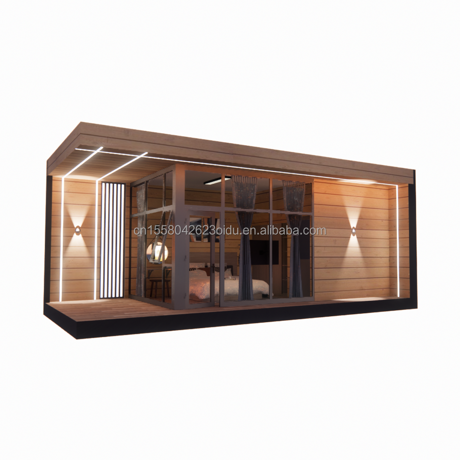 30ft Prefabricated Wooden Glass House Sunshine House Container Prefabricated Container