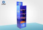 POP Advertising Paper Display Stand 4 Blocks Recyclable For Goods Showing