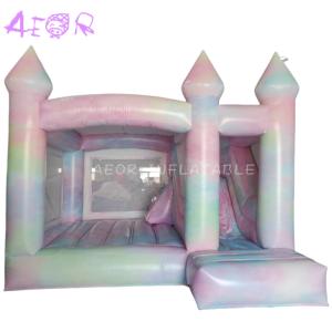 Quality Party Tie Dye Color Inflatable Bounce House Slide Tie Dye Bouncy Castle wholesale