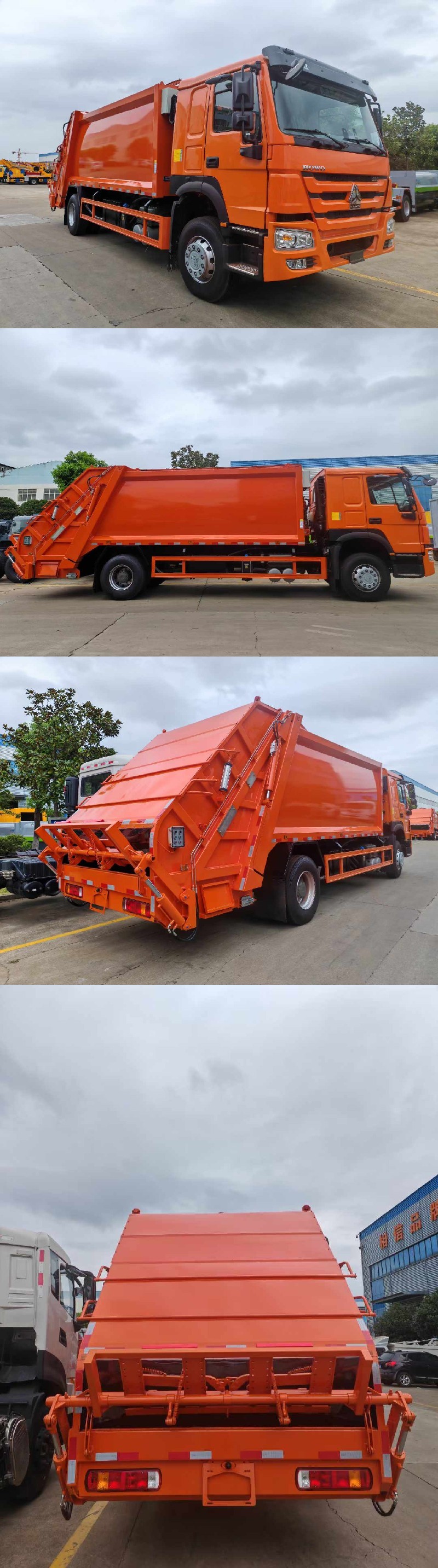4x2 Sinotruck howo garbage compressor truck with 10 cbm to 12 cbm volume