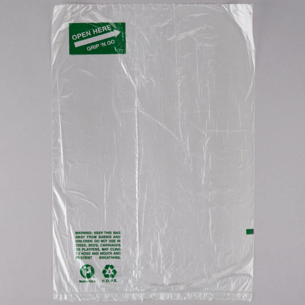 Recyclable Hdpe Produce Bags 10" X 15" Side Print Environmental Friendly