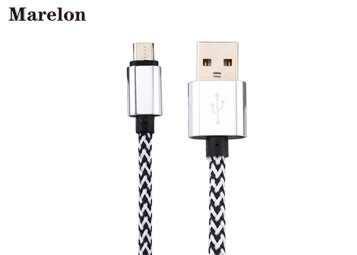 Nylon Hemp FLower USB Transfer Cable 1M / 3FT Round Fabric Braided Custom Logo
