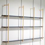 Gold Aluminum Wall Shelf