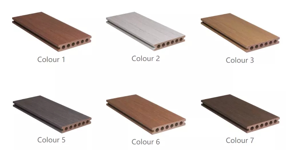 Wood-Plastic Composite Flooring for UV Proof Water Proof Decking Boards in Silver Grey