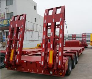 Quality 65/ 70/ 80 Ton Low Bed Semi Trailer 3 Units Transporting For Machine wholesale