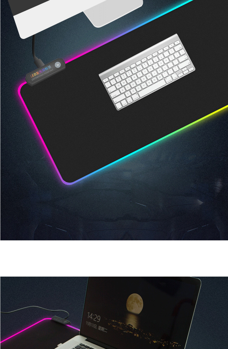 OEM Logo RGB Gaming Mouse Pad Large XXL Safe And Harmless
