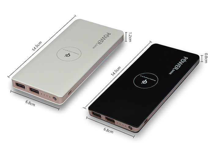 Plastic Portable Battery With Wireless Charging DC 5V/2A Input CE Certification
