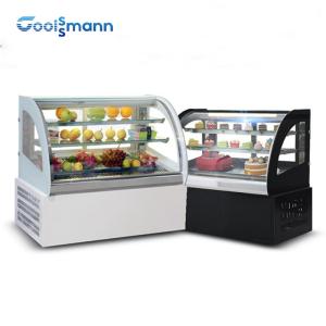 China LED Indoor Cake Display Showcase , Supermarket Glass Bread Display Cabinet on sale