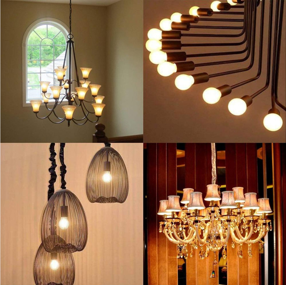 G45 Frosted LED Filament Bulb E12 E26 E27 Retro Vintage Globe 6W 2700K