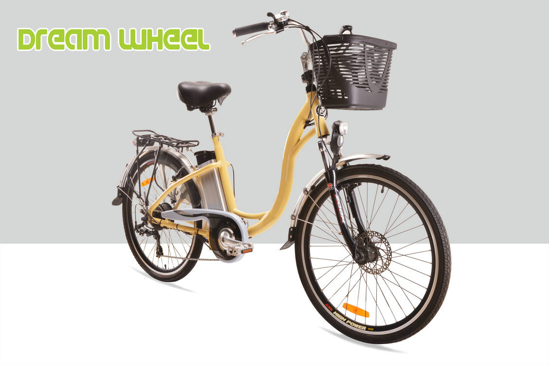 36V 250W Urban Commuting E Bike 26 Inch Aluminum Frame